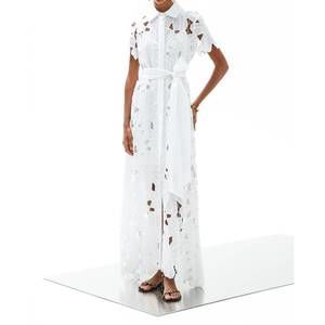 NEW LACE THE LABEL anafi maxi dress in white